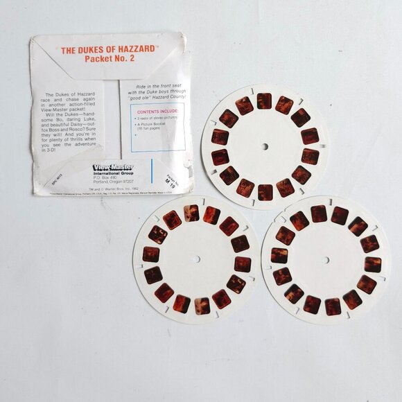 VINTAGE Dukes of Hazard View Master Reels 21 3D Pictures TV Show 1982 - Picture 6 of 6